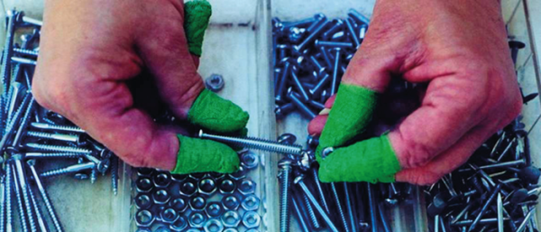 Cinta dedal de color verde